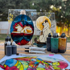 Glass painting workshop